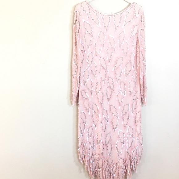 Chanson D’Amour Dresses & Skirts - Chanson D’Amour 100% Silk Sequined Dress Size Lrg